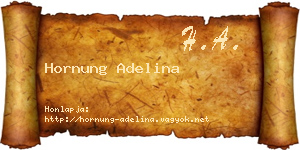 Hornung Adelina névjegykártya